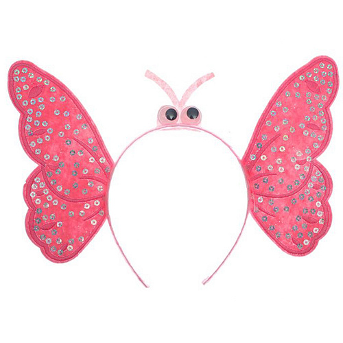 Розовый ободок «Бабочка»